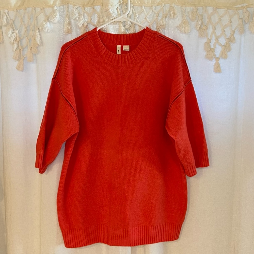 Anthropologie Relaxed Fit Sweater in Pink/Rose
